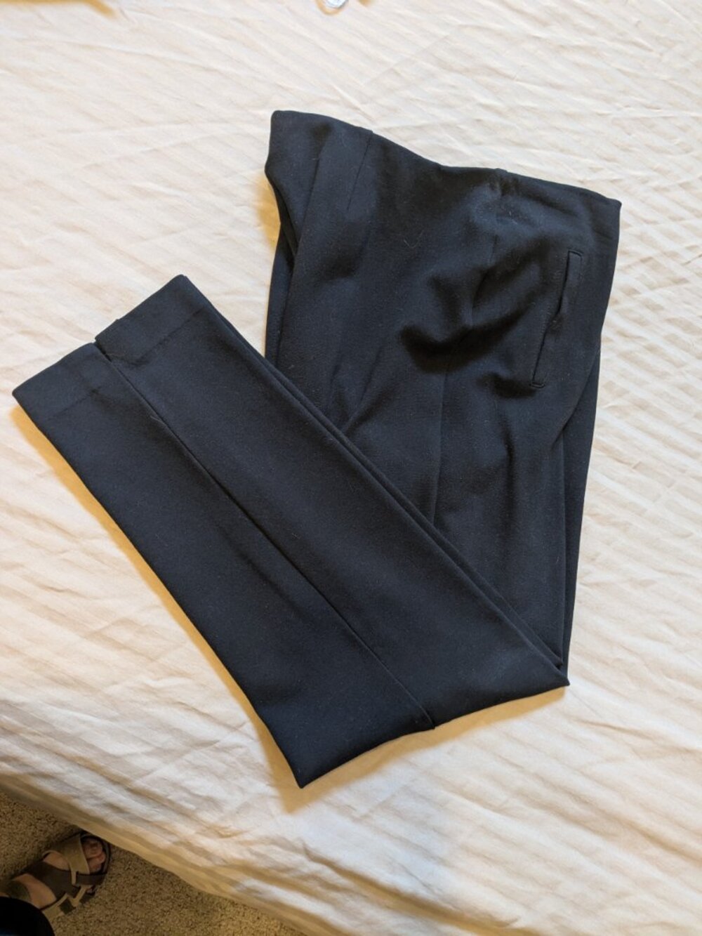 Chico's Slenderizing Pull-on Black Stretch Full Length Pants Size 12